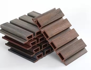 Melinco <span class=keywords><strong>WPC</strong></span> bên ngoài nhựa tấm gỗ lõm và lồi lưới tản nhiệt đồng ép đùn gỗ ban công trần trang trí tuyệt vời Ốp - Product Image 2