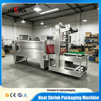 Machine d'emballage sous film rétractable entièrement automatique à jet de chaleur pour l'emballage de nouilles, d'assiettes jetables, de boîtes cadeaux et de bouteilles de jus