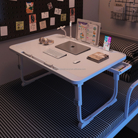 Échantillon GRATUIT Table de lit relevable à cinq vitesses réglables, table pliante simple en bois, table d'ordinateur pliante portable pour la maison