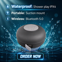 Mgitec Mini Kunststoff Kabelloser Lautsprecher mit BT 5.3 IPX4 Wasserdicht Eingebautes Mikrofon & Akku-Tragbar für Außen-/Innenbereich