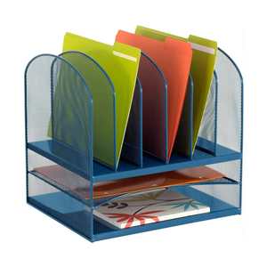 Nhà Máy Giá Kim Loại Màu Đen Dây Lưới Văn Phòng Máy Tính Để Bàn Tập Tin/Giấy/Thư Tổ Chức Giá Tài Liệu Chủ - Product Image 4