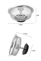 Crépine universelle en acier inoxydable pour évier de cuisine, bouchon de vidange moderne anti-colmatage, filtre attrape-restes pour éviers standard US/UK/EU