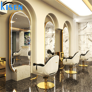 KISEN Stainless Steel Salon Display Cabinet Dressing <b>Table</b> And Storage Shelves Full Length Led Makeup Bathroom Mini <b>Mirror</b> - Product Image 6