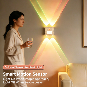 Nouvelle applique murale moderne sans fil à LED intelligente avec capteur de mouvement, RGB, à intensité variable, pour usage hôtelier - Product Image 5