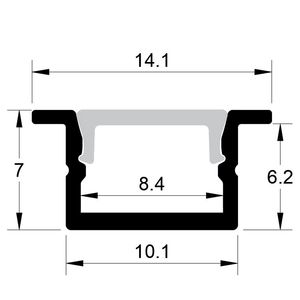 Nhà Máy Giá <span class=keywords><strong>Alu</strong></span> tủ bếp hồ sơ U tản nhiệt kênh 10x7 mét <span class=keywords><strong>LED</strong></span> Strip ánh sáng nhôm hồ sơ - Product Image 6