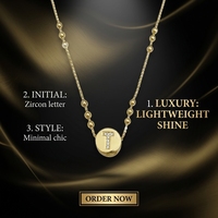 Collier pendentif lettre plaqué or 18 carats, en cuivre et zircon, chaîne de clavicule minimaliste, bijoux de mode