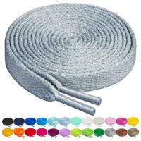 Cordones Planos de Color Personalizado a la Moda con Dijes, Cordones Elásticos de Poliéster Unisex para Zapatos Deportivos y Casuales