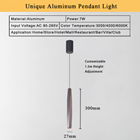 Lampe suspendue LED en tube pour îlot de cuisine, salle à manger, boutique, comptoir de bar, décoration, lampe de plafond suspendue en aluminium en forme de losange pour bureau
