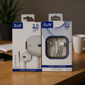 หูฟังสเตอริโอ S&N แบบเสียบ 3.5 มม. พร้อมไมโครโฟนสำหรับโทรศัพท์มือถือ - Product Image 3