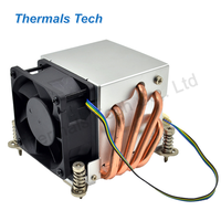 Vente en gros dissipateur de chaleur caloduc à base en aluminium avec ventilateur pour refroidisseur de processeur LGA 2011