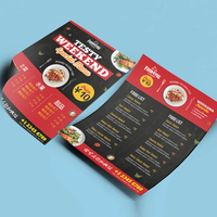 Brochure Promotionnelle, Livre, Magazine, Menu de Restaurant Imprimé Recto-Verso Conçu sur Mesure, Prospectus Publicitaire, Affiche Pliée