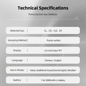 เครื่องวัดการรั่วไหลแบบพกพา DUOTESI รุ่นยอดนิยม มาตรฐาน CE IP65 พร้อมระบบตรวจวัดสารพิษ แสดงผลด้วยเสียงและการสั่นสะเทือน หน้าจอ TFT ขนาด 2.4 นิ้ว - Product Image 4