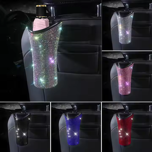 Diamante di cristallo portaombrelli per auto Organizer Barrel auto appendiabiti per bottiglie d'acqua Bling accessori per auto da donna - Product Image 2