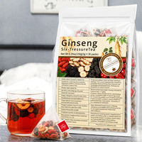 Tisane aux six trésors Ginseng et Sceau de Salomon, mélange de Goji, Dattes, Mûre et Maca, sachets pyramidaux 5g, 30 paquets