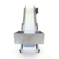 Convoyeur à bande inclinée en acier inoxydable AST, bande en PU, ligne de transformation alimentaire, boulangerie, légumes, vitesse réglable, taille personnalisable