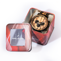 Boîte métallique personnalisée avec fenêtre, en étain, pour montre, cadeau de haute qualité, vente en gros, OEM, livraison gratuite