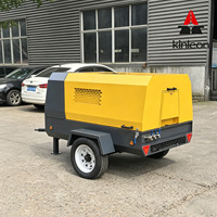 Compresseur à vis industriel lubrifié au diesel 5m³/min 185CFM Haute pression 8 bars Faible consommation de carburant Pompe moteur portable