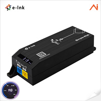 Injektor PoE+ 30W dengan Layar LED, Input AC 85-265V, Daya Siaga Rendah 0.5W, Pemasangan di Dinding untuk Digital Signage
