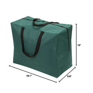 حقيبة عيد الميلاد من البوليستر بسعة كبيرة ، مقابض معززة مزدوجة + سحاب ناعم ، مخازن أشجار وزينة عيد الميلاد - Product Image 1