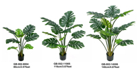 Faux bonsaï Monstera, plante tropicale artificielle à feuilles fendues, plante de bureau artificielle pour la décoration intérieure, décoration de la maison, bonsaï en pot