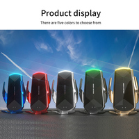 Support de chargeur de voiture sans fil à capteur infrarouge 15W avec fixation automatique pour grille d'aération, compatible iPhone et smartphones Android universels