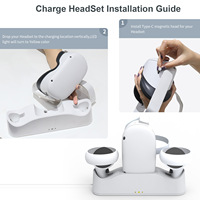 Station de charge à bas prix d'usine chargeant simultanément la console et les contrôleurs pour les accessoires Oculus pour Quest 2 VR