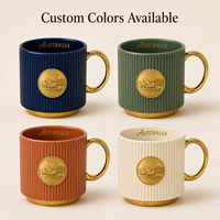 Souvenir de voyage d'Australie, tasse en céramique cuivrée, Australie, Sydney Opera House, kangourou, pour tasses en céramique, fabrication sur mesure OEM ODM, vente en gros