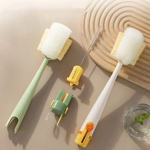 5-in-1cup Washing Tool for Household Use Multifunctional Cup Brush Water Cup <b>Thermos</b> Cup Brush Milk <b>Bottle</b> Cleaning Sponge Brush - Product Image 6