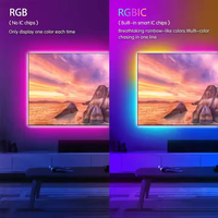 Bande lumineuse de synchronisation TV Immersion Gaming Light RGBIC Dream Screen Led Fancy Sync Box Lights Bande de rétroéclairage TV