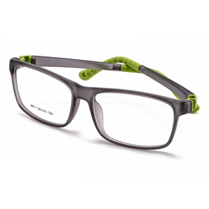 Gafas cómodas antideslizantes de goma para niños de alta calidad, monturas ópticas Tr90 flexibles seguras cuadradas coloridas - Product Image 2