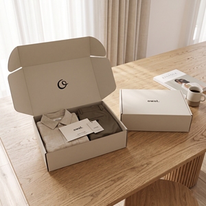 Caja de envío personalizada para ropa de moda, caja corrugada de marca para embalaje de ropa, para uso en tiendas minoristas y envíos en línea. - Product Image 2