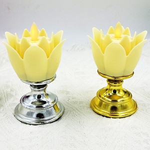 โค<span class=keywords><strong>ม</strong></span>ไฟ LED ที่มีสีสันยาวนานฐานดอกบัวพลาสติก<span class=keywords><strong>เจ้าแม่</strong></span><span class=keywords><strong>กวน</strong></span><span class=keywords><strong>อิ</strong></span><span class=keywords><strong>ม</strong></span>สร้างควา<span class=keywords><strong>ม</strong></span><span class=keywords><strong>ม</strong></span>ั่งคั่งเชิงเทียนสำหรับตกแต่งบ้านในวันคริสต์มาส - Product Image 2