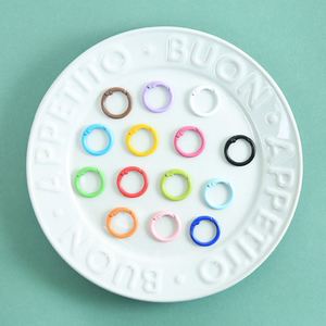 18colors Mix Zinc Alloy Spring O-<b>Rings</b> Colorful Spring Snap <b>Keyring</b> Metal Lanyard Clips Keychain for Camping Use Handbag - Product Image 4