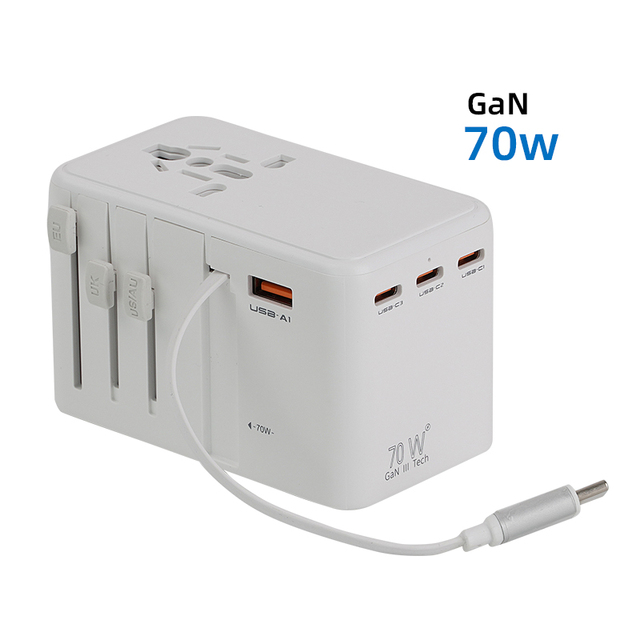 Multinational Travel Adaptor Gan Fast Charger Universal Travel Adaptor with Usb Support