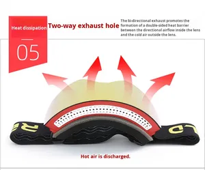 Phân cực chống sương mù UV400 bảo vệ đầy đủ mặt kính trượt tuyết cho nam giới với dây đeo điều chỉnh ngoài trời sử dụng Kính nhìn đêm - Product Image 4