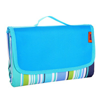 Tapis de pique-nique léger en tissu Oxford, coutures thermosoudées, imperméable, pliable, portable, pour pique-nique en famille ou plage, avec sac de rangement