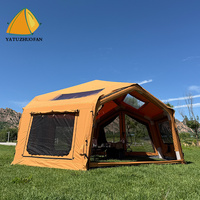 Tente de camping gonflable en coton, double couche, quatre saisons, imperméable, abri de glamping pour les voyages en plein air