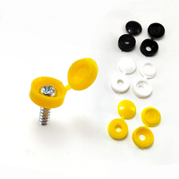 Nouveau kit de fixation de plaque d'immatriculation multicolore, vis zinguées, capuchons en plastique, attaches de plaque d'immatriculation de voiture, accessoires automobiles, usine