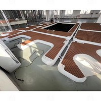 Nouvelle arrivée Forme personnalisée Drop Stitch tissu eau plate-forme de quai flottant modulaire quai flottant