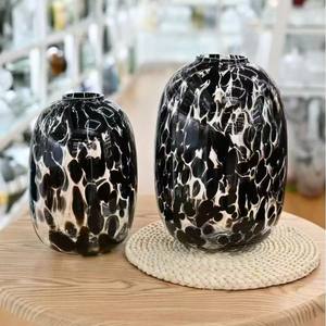 Vase en verre de haute qualité à grande capacité, couleur originale, motif flocon de neige, arrangement floral suspendu à faire pousser dans l'eau, vase de table - Product Image 4