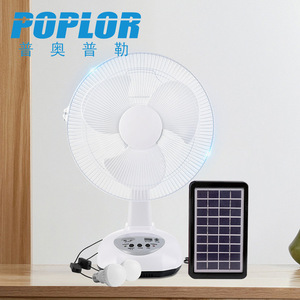 Ventilateur solaire Poplor 12 pouces avec sortie USB et prise en charge de l'ampoule - Product Image 1