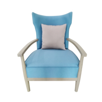 Fauteuil d'appoint moderne en tissu à dossier haut pour villa commerciale, chaise individuelle à dossier ailé pour chambre d'hôtel et appartement