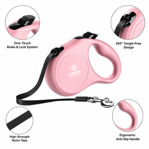Correa Retráctil de Nailon Personalizada para Perros, Resistente, de 3m, 5m, 8m, OEM, Automática, Libre de BPA, Antideslizante, Manos Libres, Duradera - Product Image 2