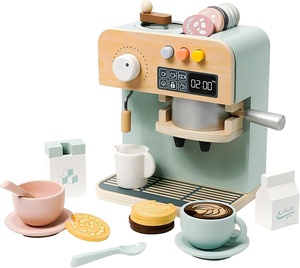 Juego de Cocina de Madera para Niños con Cafetera y Máquina de Espresso para Niños y Niñas de 3 a 5 Años Hecho a Mano - Product Image 1