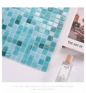 <span class=keywords><strong>Retro</strong></span> mavi cam mozaik fayans banyo mutfak balkon yüzme havuzu lavabo küçük parçacık duvar ve yer karoları - Product Image 6