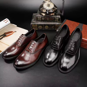 Chaussures Oxford de marié de style britannique en cuir véritable de haute qualité, antidérapantes, de luxe, à lacets, pour tenue de cérémonie - Product Image 4