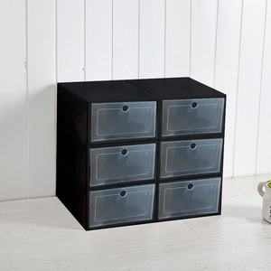 热卖定制可折叠鞋盒塑料透明彩色鞋盒 - Product Image 1