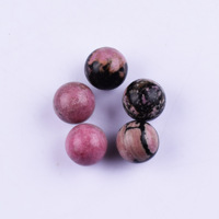 Batu Kristal Alami HZ Pink, Labradorit, Malasit, Agate, Ornamen untuk Hadiah, Bola Kristal Putih 16mm Grosir