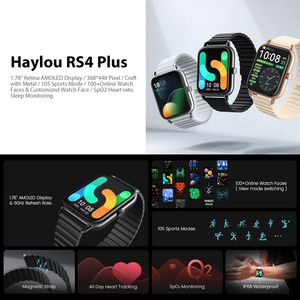 Ban Đầu Haylou Rs4 Cộng Với Thông Minh Đồng Hồ 1.78 ''AMOLED Màn Hình Bt5.1 Dây Đeo Từ Tính 24H Sức Khỏe Màn Hình 230MAh 10 Ngày IP68 Không Thấm Nước - Product Image 2