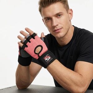 Leather Unisex for Closure Gym Training Palm Protection Anti <b>Slip</b> Lightweight Breathable <b>Half</b> Finger Cycling Sports Fitness - Product Image 1